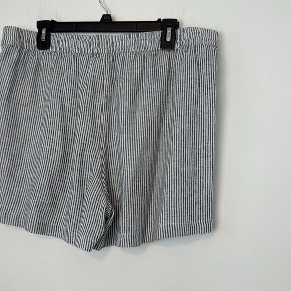 J. Crew Factory Striped Linen Blend Drawstring Shorts. Size Large. - Picture 8 of 14
